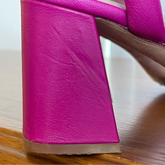 Antonio Melani Natessa Puff Strap Block Heel Sandal Magenta Size 6.5 - Picture 5 of 16